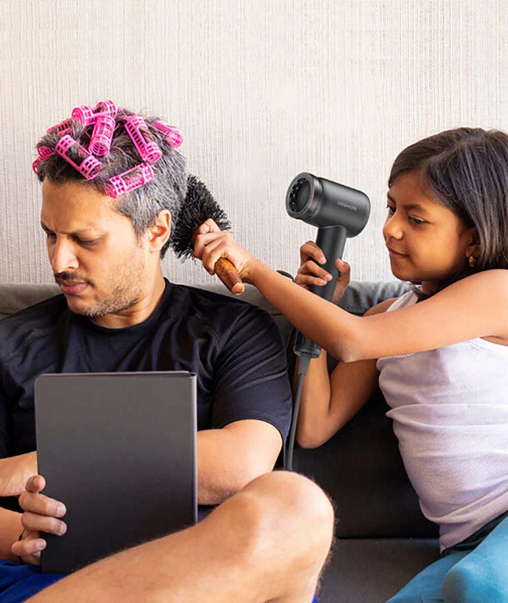 (image for) COSHARE HD10E High-Speed Hair Dryer 8 Billion Negative Ions 110,000 RPM Hair Dryer Lightweight Design EU Plug